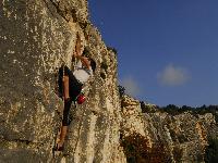 P.Criscione su Sancu pazzu, 7a+, Cava d&#39Ispica-Pernamazzone (Modica-Rg)